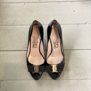 SALE! Salvatore Ferragamo Open Toe Heels